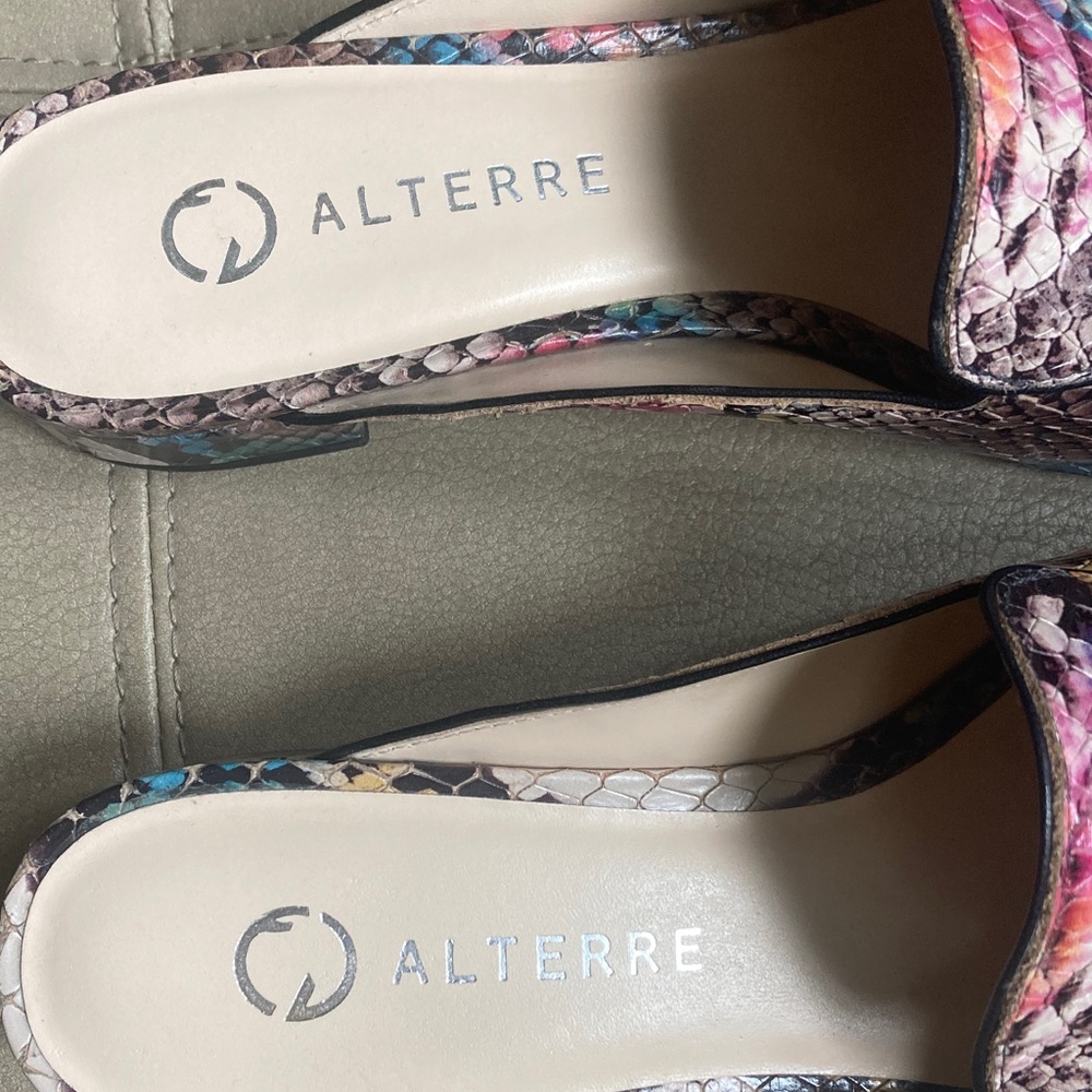 Multicolor Alterre Snake-Print Pointed-Toe Mule - Picture 2 of 5